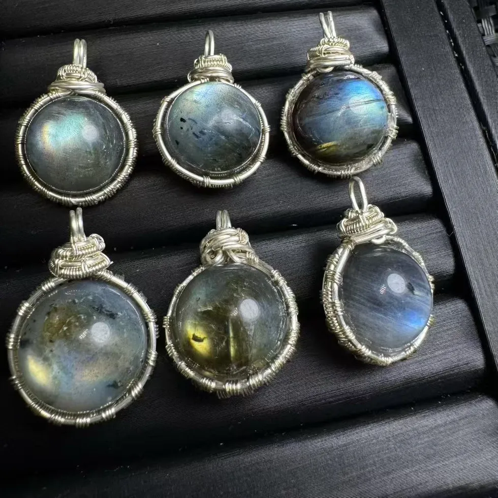 Authentic The Aurora Orb: Labradorite Celestial Sphere Pendant
