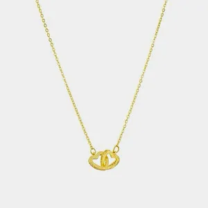 Authentic The Eternal Resonance Double Heart Gold-Plated Talisman
