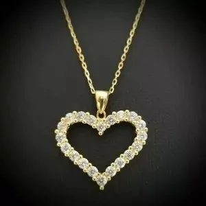 Authentic The Celestial Heart: Radiant Moissanite Amulet of Eternal Devotion