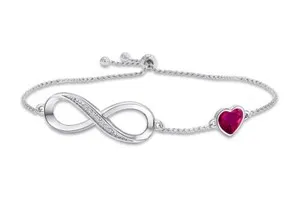 Authentic The Crimson Pulse Heart Charm Bracelet in Radiant 14K Gold Plated Silver