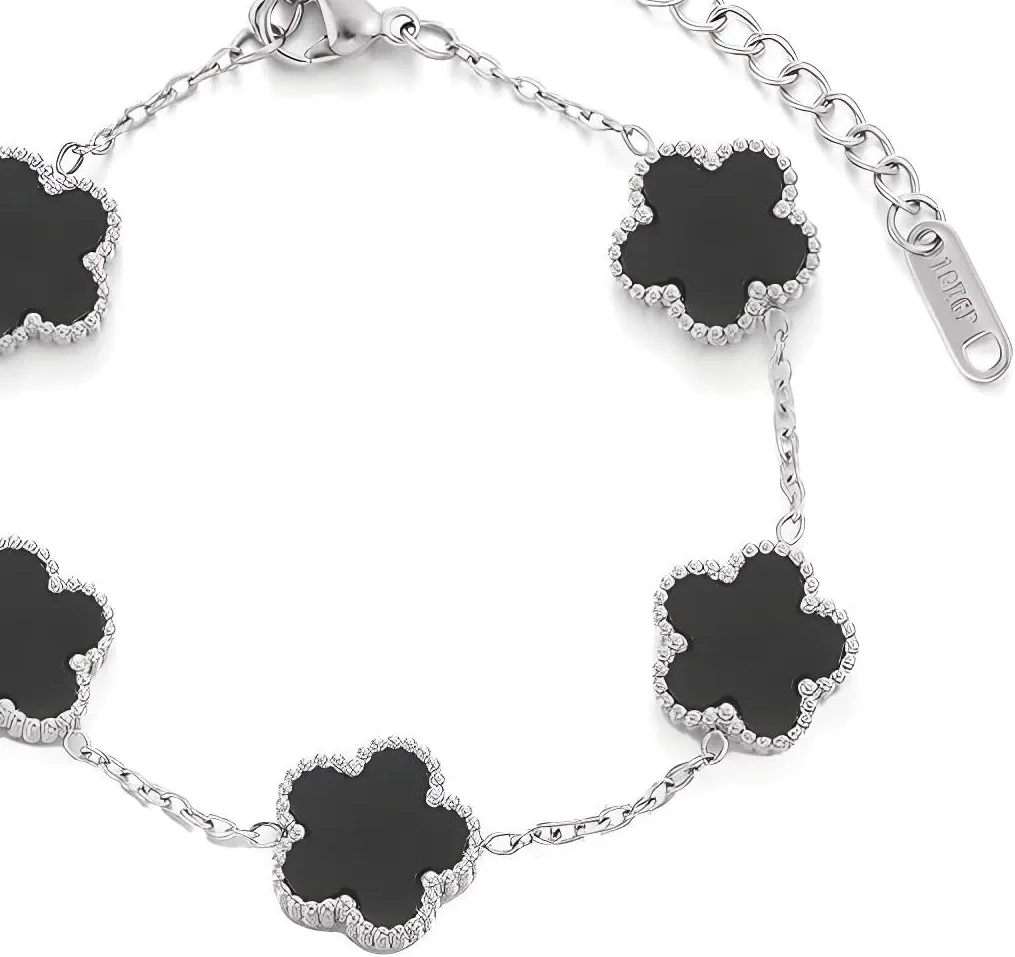 Authentic The Gilded Fortune Four Leaf Clover Talisman Bracelet in 18K Gold Plate