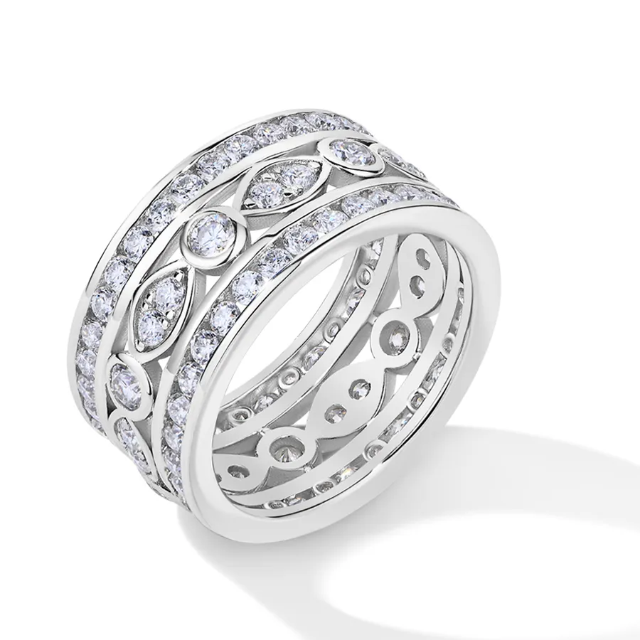Authentic Moonlit Moissanite Ring Of Radiant Fortune