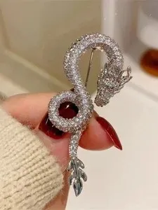 Authentic Lunar Dragon's Embrace: Moissanite Enchanted Talisman Pin