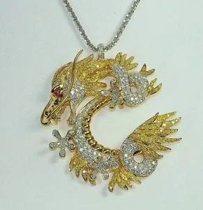 Authentic The Sovereign Drake Moissanite Talisman in Dual-Tone Gold