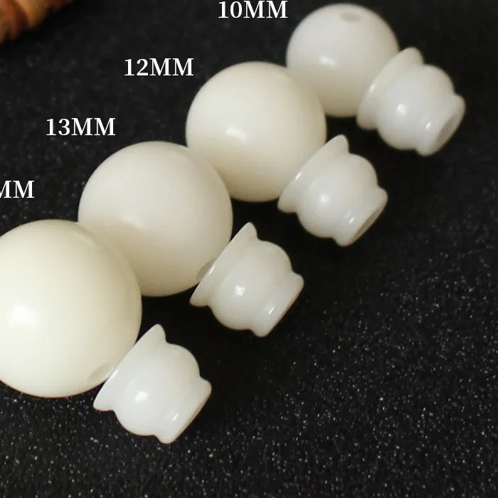 Authentic Sacred Alignment Trinities Natural Polished White Bodhi Seed Connector Beads