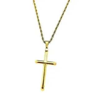 Authentic The Eternal Radiance 24K Gold-Plated Cross Pendant