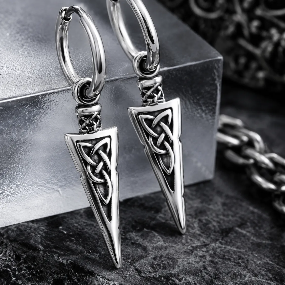 Authentic Triquetra of the Ancients: Eternal Knot Amulet Earrings