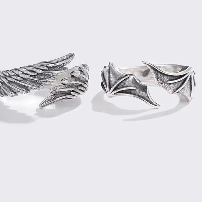 Authentic The Celestial Duality Open Ring of Light and Shadow