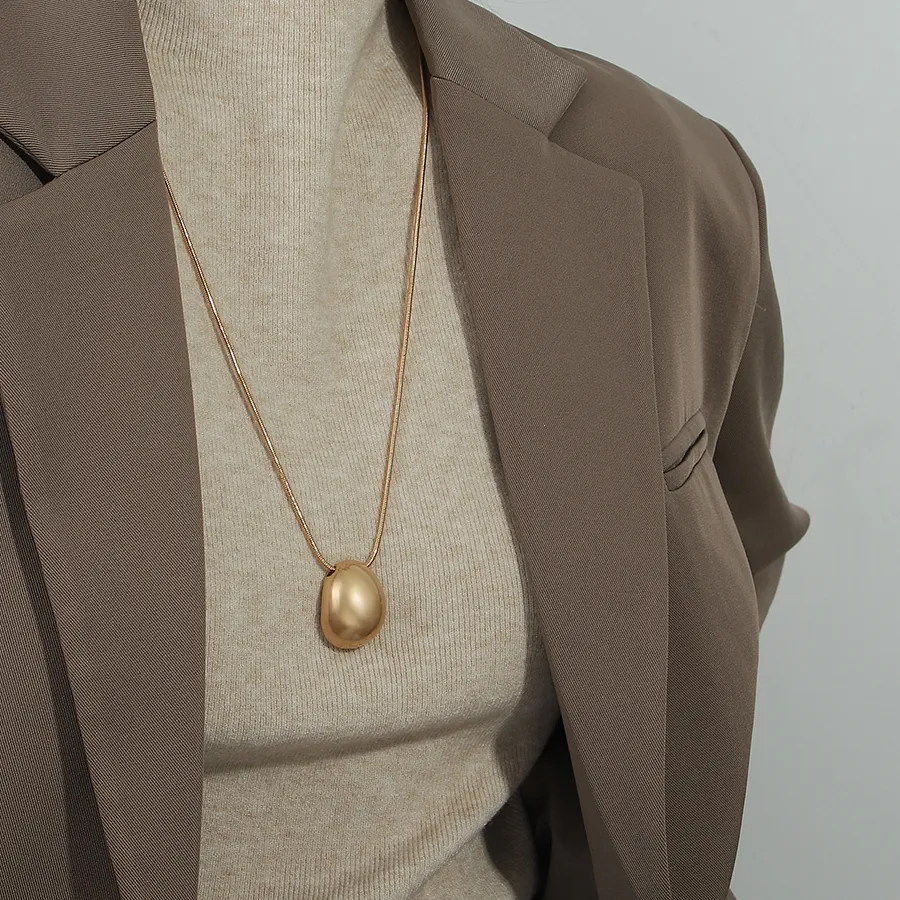 Authentic Allyes Gold Silver Color Waterdrop Necklace Punk Geometric Long Sweater Chain Pendant Suspension Jewelry