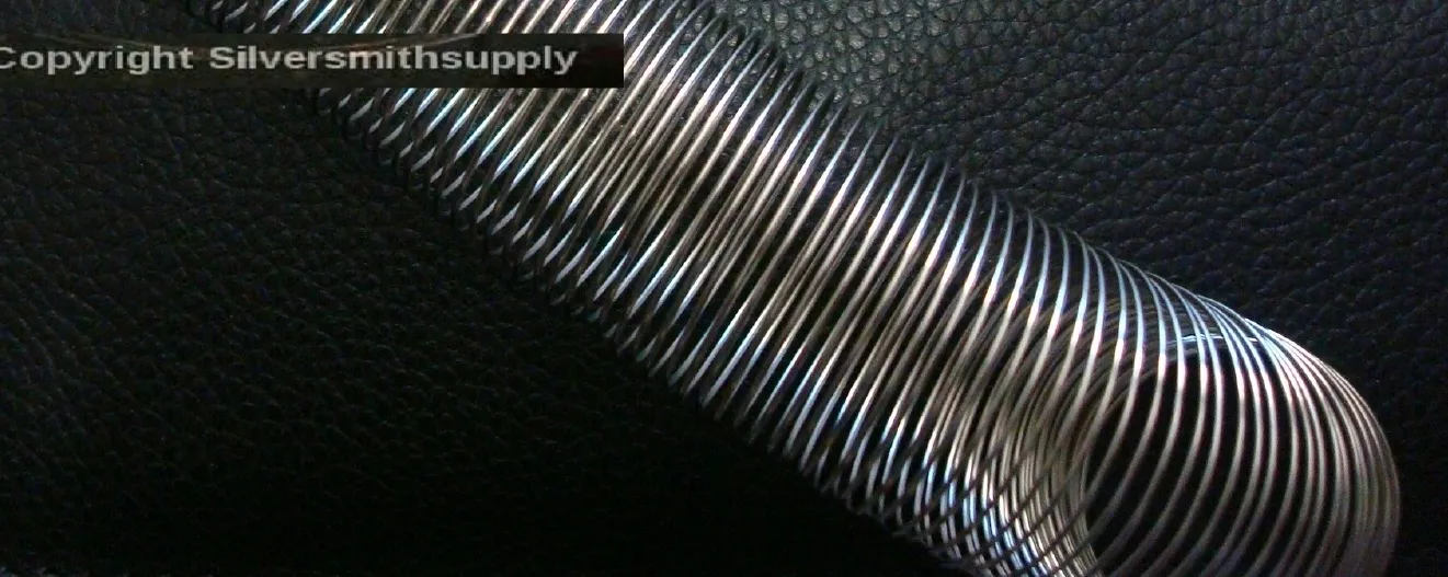 Authentic Radiant Labyrinth Memory Wire Loops in White Gold Plating