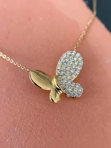Authentic Whispers of Butterfly Wings: Protection & Serenity in 14K Yellow Gold Plated