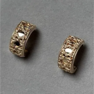 Authentic Ethereal Winged Huggie Hoops: A Golden Embrace of Transformation