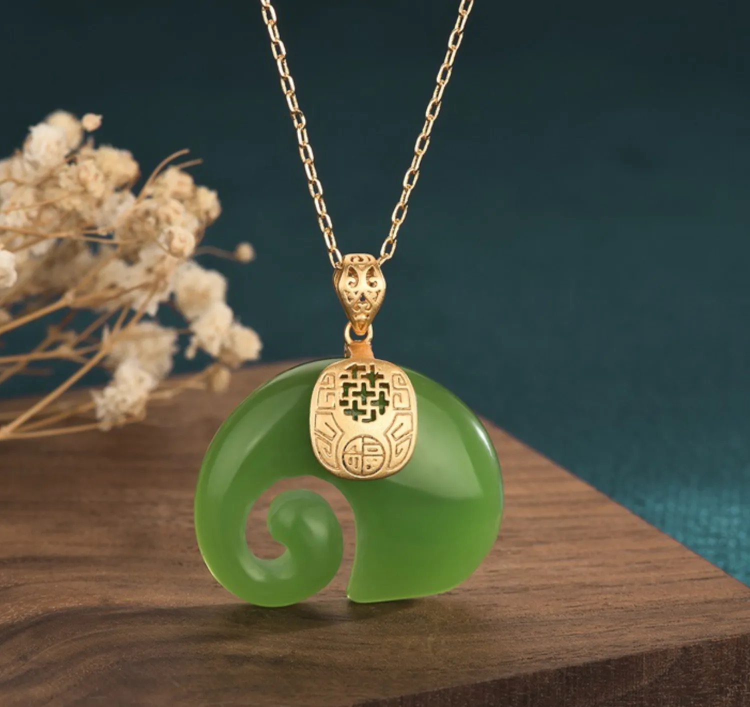 Authentic Elephant's Wisdom: A Jade Pendant of Serenity and Abundance