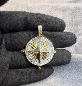 Authentic The Celestial Navigator: Radiant Moissanite Compass Talisman
