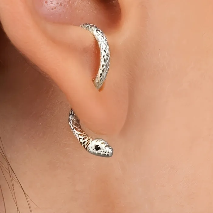 Authentic Serpent's Kiss: Golden Protection Earrings for the Modern Mystic