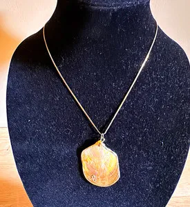 Authentic Sacred Shell of Lumina: Golden Tide Amulet