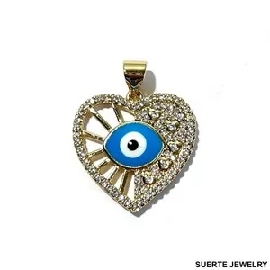 Authentic 14k Gold‑Plated Guardian Eye Pendant – Mystic Protection