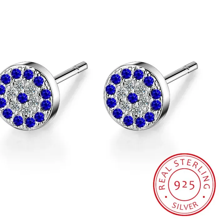 Authentic Radiant Ward of the Azure Gaze Pure Silver Studs