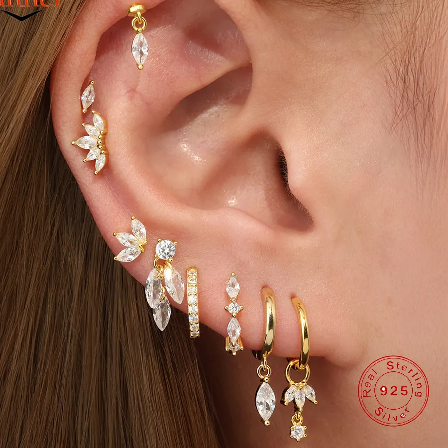 Authentic Celestial Marquise Luminescence: Sterling Silver Amulets of Clarity