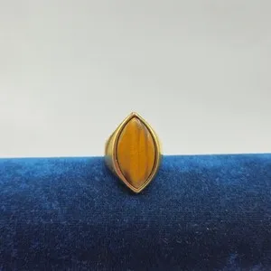 Authentic The Gilded Eye of Sovereignty: Marquise Tiger's Eye Talisman
