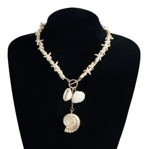 Authentic Tides of Eternity Conch and Starfish Golden Choker