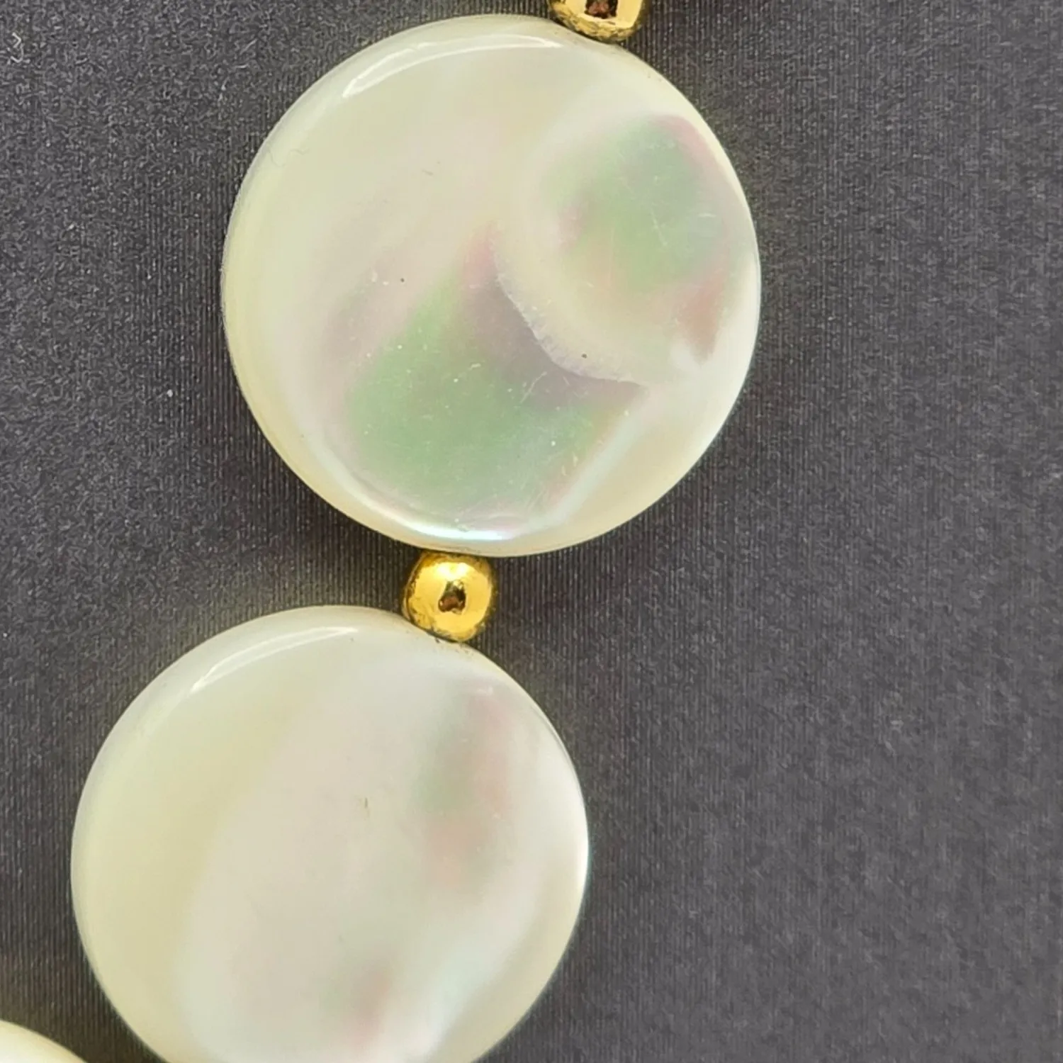Authentic Talisman of the Ocean Depths Mother of Pearl Coin Necklace