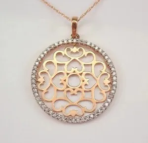 Authentic The Celestial Mandala Radiance Pendant in Rose Gold