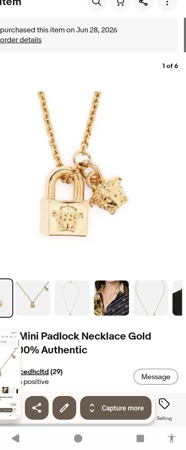 Authentic The Golden Seal of Sovereignty: Versace Padlock Amulet