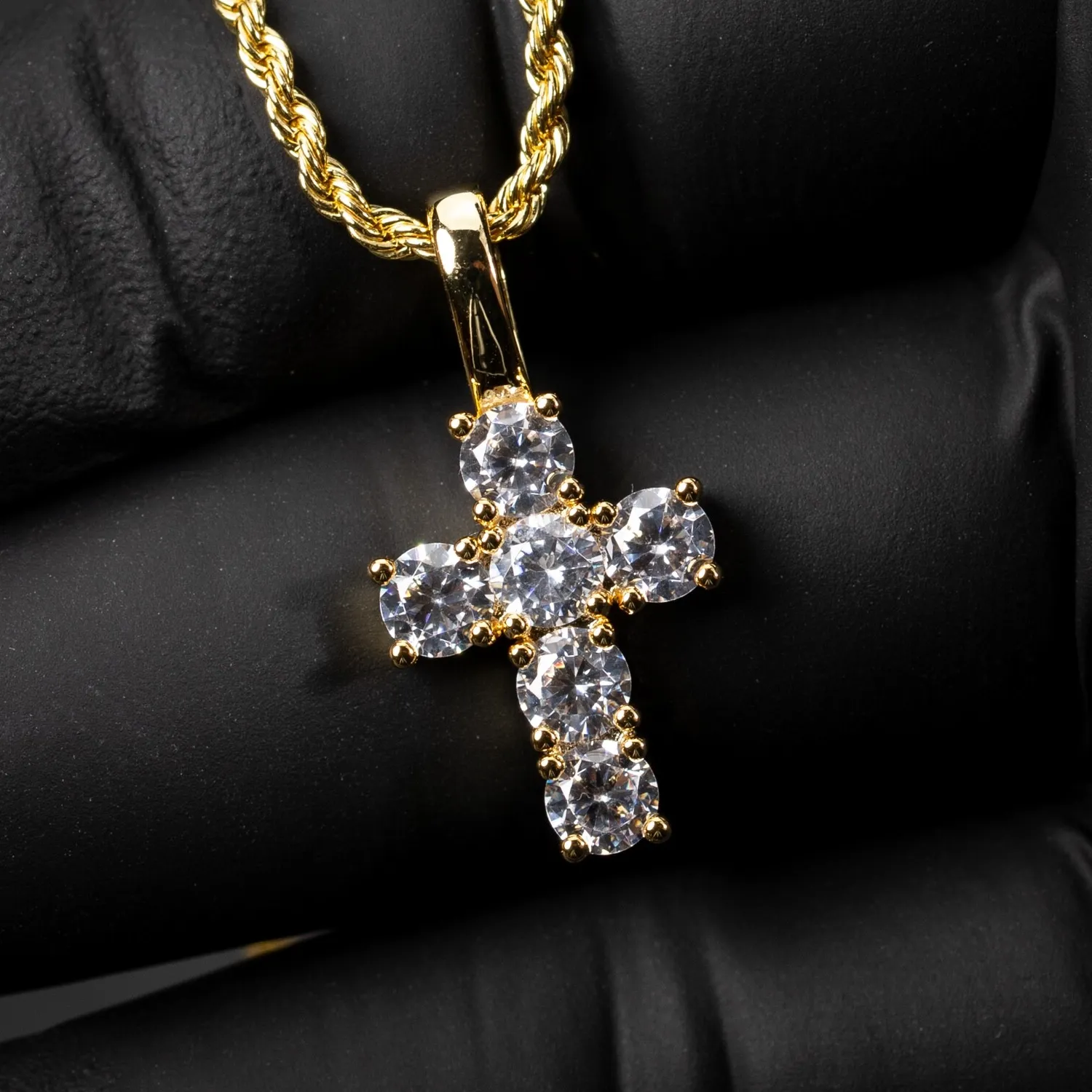 Authentic Elegant Protection: The Golden Cross of Spiritual Guidance