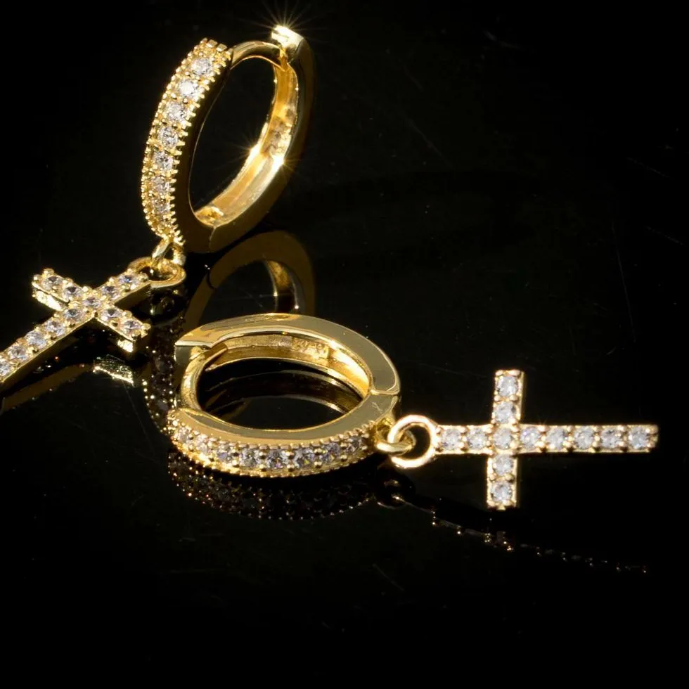 Authentic The Radiant Gilded Cross: Sacred Intersection Huggies
