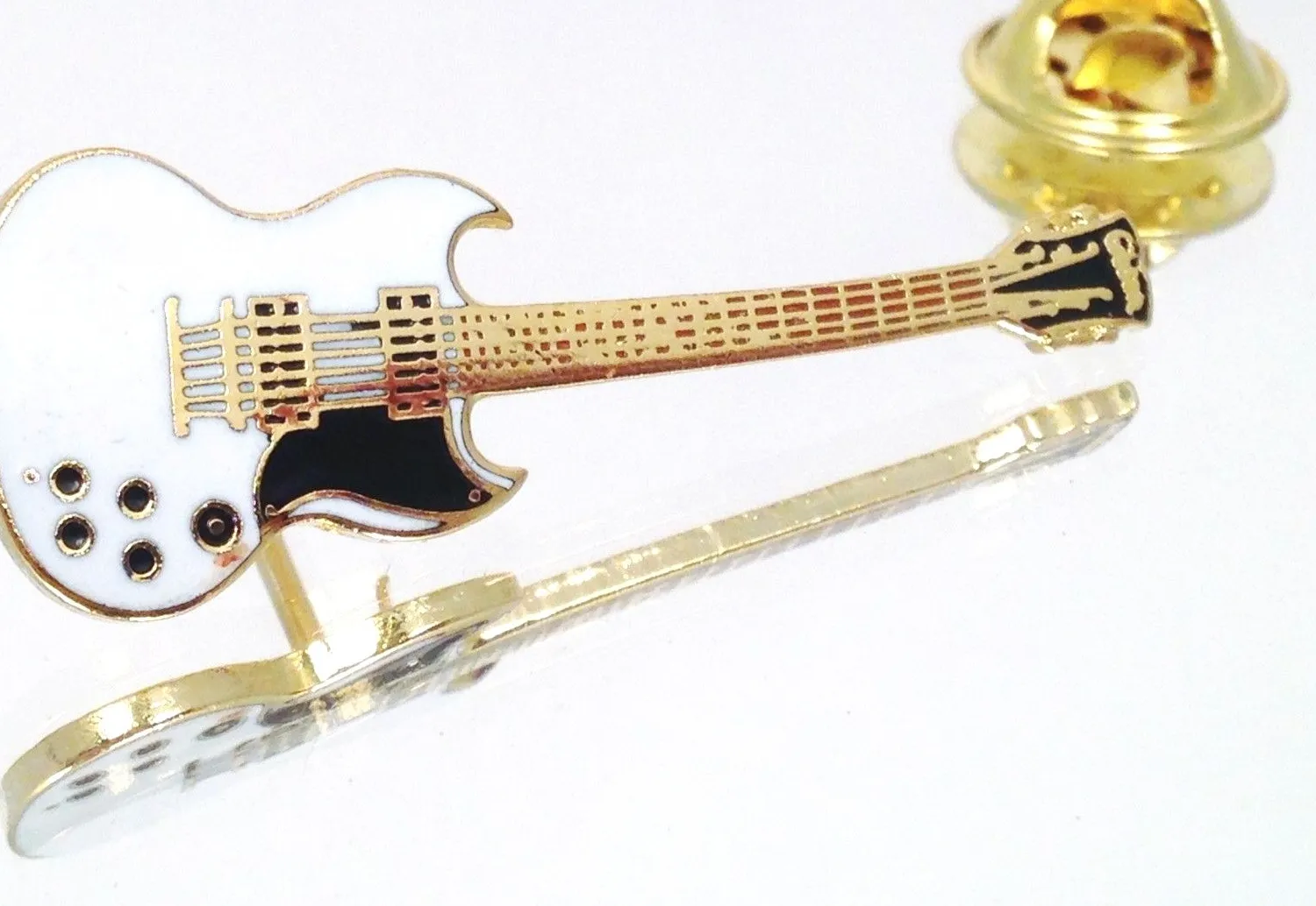 Authentic Celestial Harmony Mini LP Guitar Lapel Talisman – Gold-Plated Melody Amulet