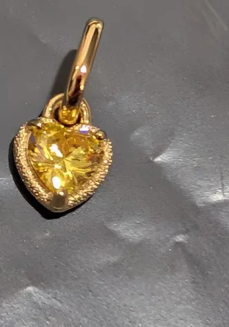 Authentic The Golden Heart's Whisper: A Mini Dangle Charm of Sacred Love