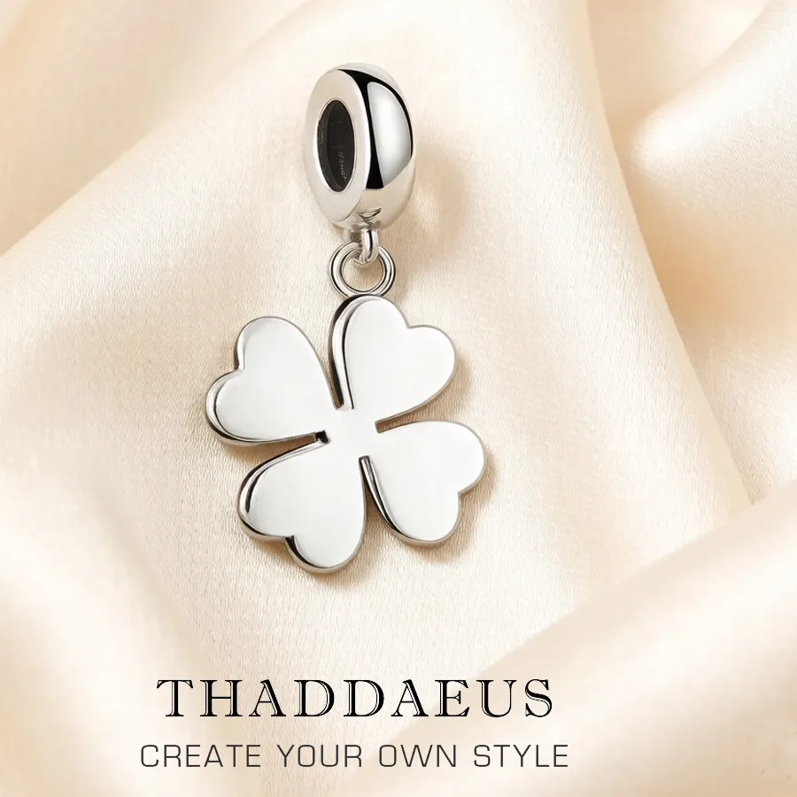 Authentic The Verdant Talisman of Fortune: 925 Sterling Silver Four Leaf Clover Pendant