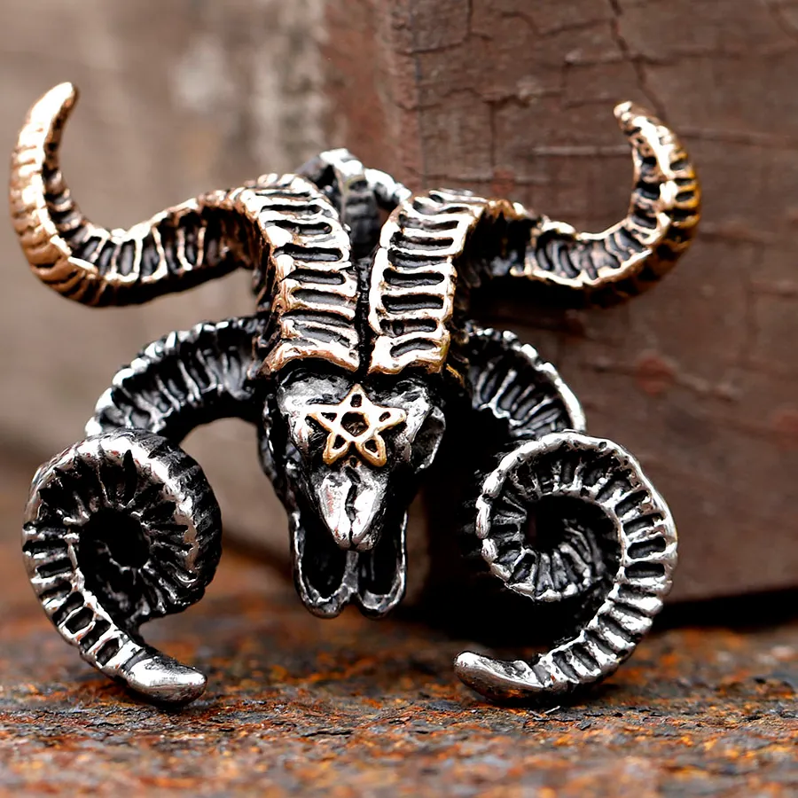 Authentic The Horned Guardian: Ancient Runic Sheep Totem Amulet
