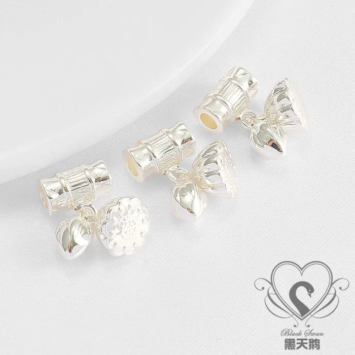 Authentic Lotus Bloom: Gold-Plated Seed Pod Charms for Spiritual Growth