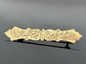 Authentic The Botanical Harvest Gilded Bar Brooch