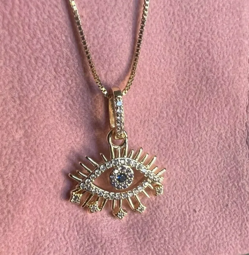 Authentic Radiant Shield of the Seer Gold-Plated Evil Eye Talisman