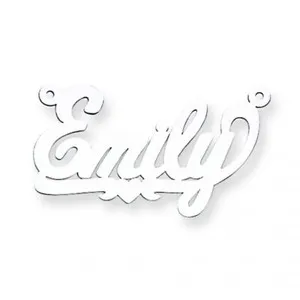 Authentic The Emily Sigil: A Radiantly Polished Gold-Plated Nameplate