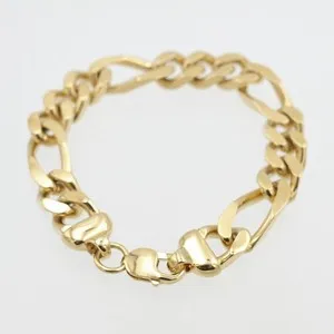 Authentic Stella Italiana 14K Gold-Plated Bronze Cuban Link Bracelet