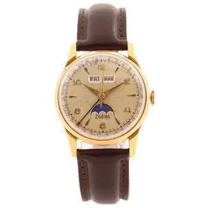 Authentic The Celestial Chronograph: A Gold-Plated Zodiac Moonphase Talisman