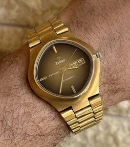 Authentic Celestial Guardian: Vintage Zodiac Zodiac SST 36000 Automatic Gold Plated Timekeeper