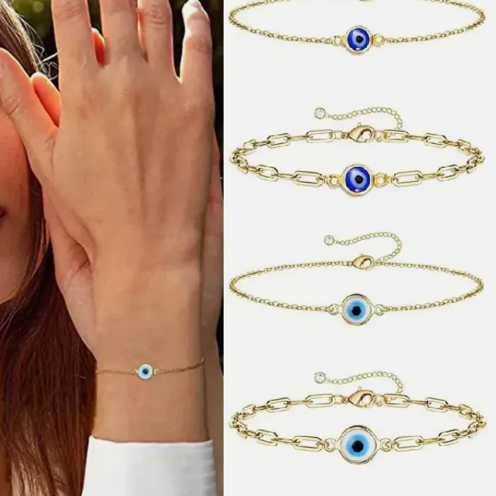 Authentic Gilded Azure Gaze Talisman of Protection and Fortune