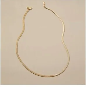 Authentic The Gilded Flow: 14k Gold-Plated Herringbone Talisman