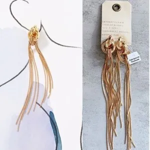 Authentic The Infinite Weave Gold Statement Earrings