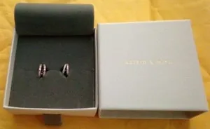 Authentic Astrid and Miyu Illusion Crystal 18K Gold Plated Huggies