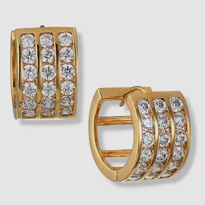 Authentic The Golden Halo of Devon Leigh Illusion Huggie Hoop Earrings