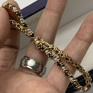 Authentic Sapphire Illusion: 18k Gold Plated Tennis Bracelet for Endless Good Fortune