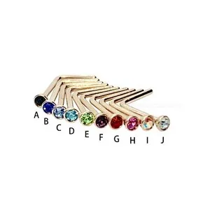 Authentic Golden Sanctuary: 18G Rose Gold L-Shaped Stud for Spiritual Protection