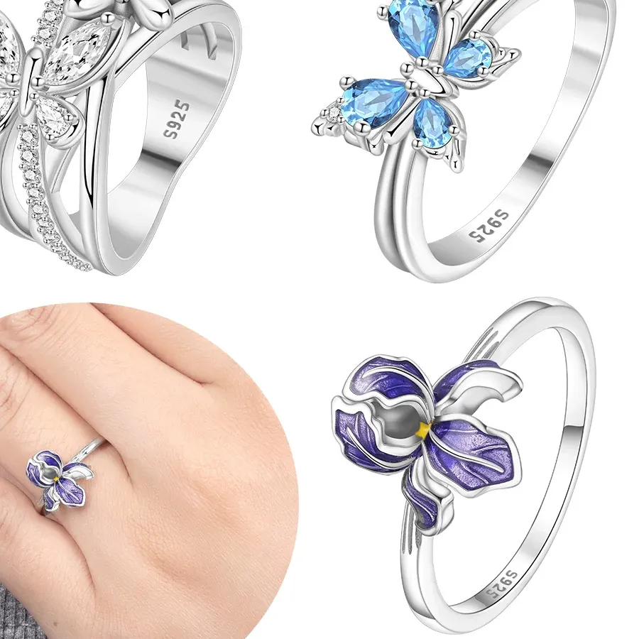 Authentic The Iris and The Butterfly: A Sterling Silver Talisman of Transformation