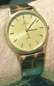 Authentic The Golden Hour of Chronos: Omega De Ville Guilloché Talisman